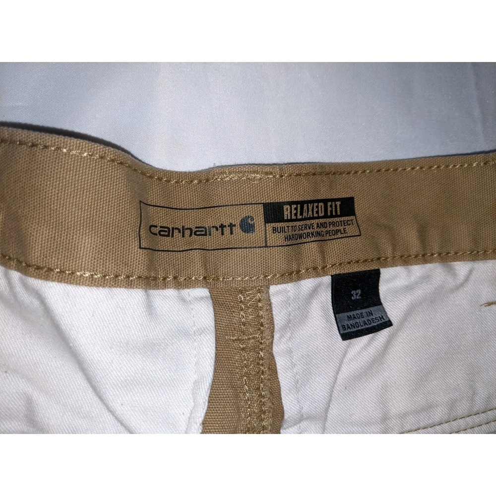 Carhartt Shorts Relaxed Fit Size 32 Tan Pockets Cargo Shorts - Picture 11 of 16